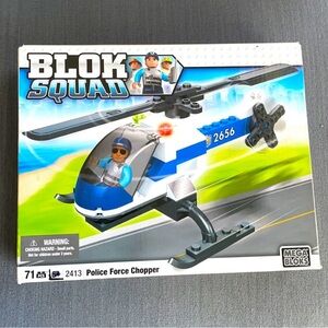 Mega Bloks Blok Squad Police Force Chopper Building Set - 71 Piece Helicopter